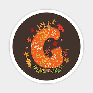 G Autumn Monogram Magnet